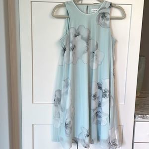 Calvin Klein mint green and gray swing dress Women’s size 4